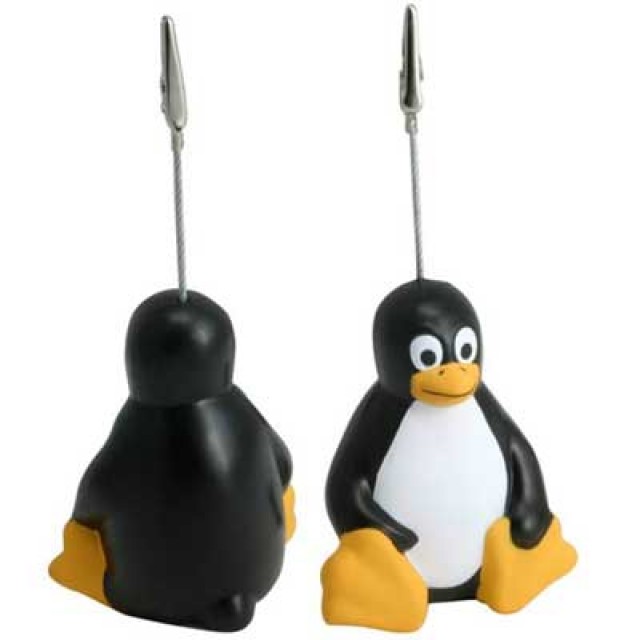 MH008 - Sitting  Penguin Memo Holder