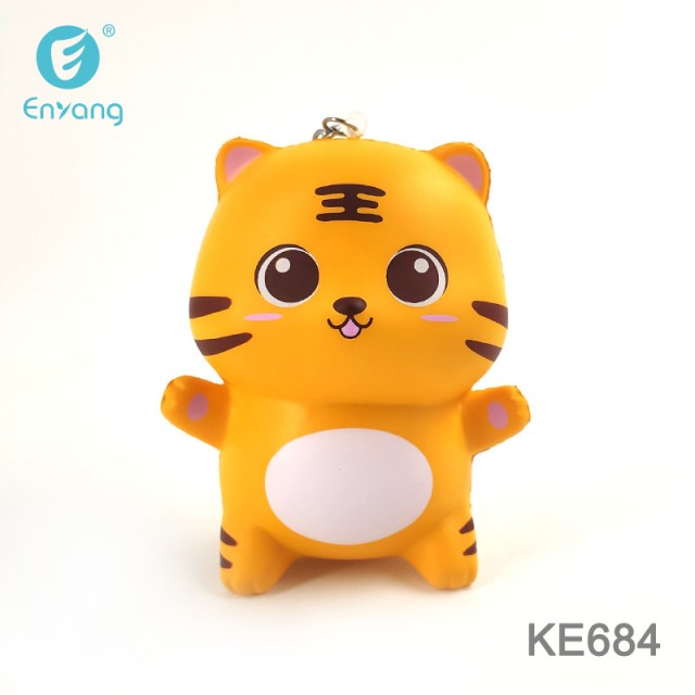 KE684 - Cute Tiger Key chain Stress Reliever