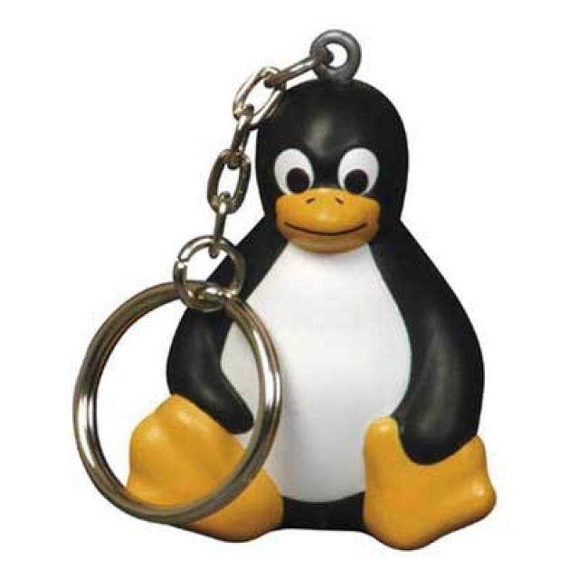 KE189 - Sitting Penguin Keychain Stress Reliever