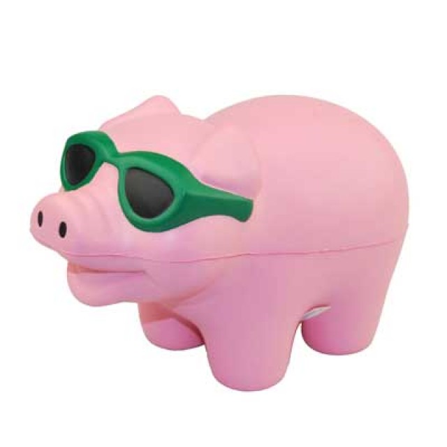 AZ023 - Pig With Sunglasses Stress Reliever